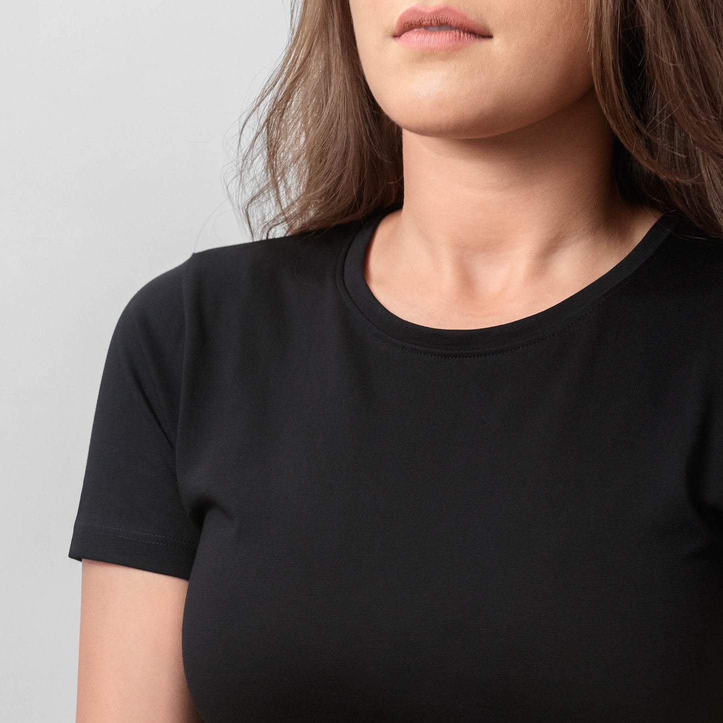Women's Supima Air Crew - Black