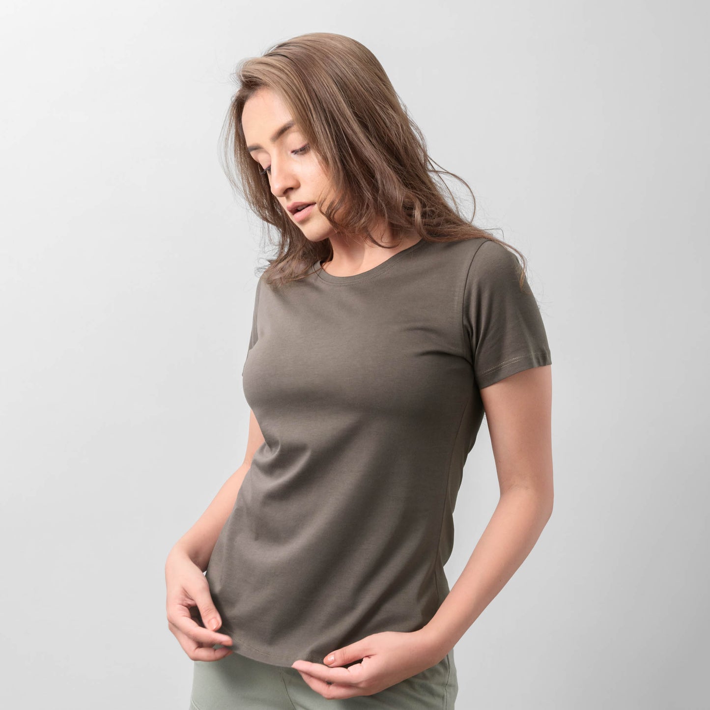 Women's Supima Air Crew - Scout Green