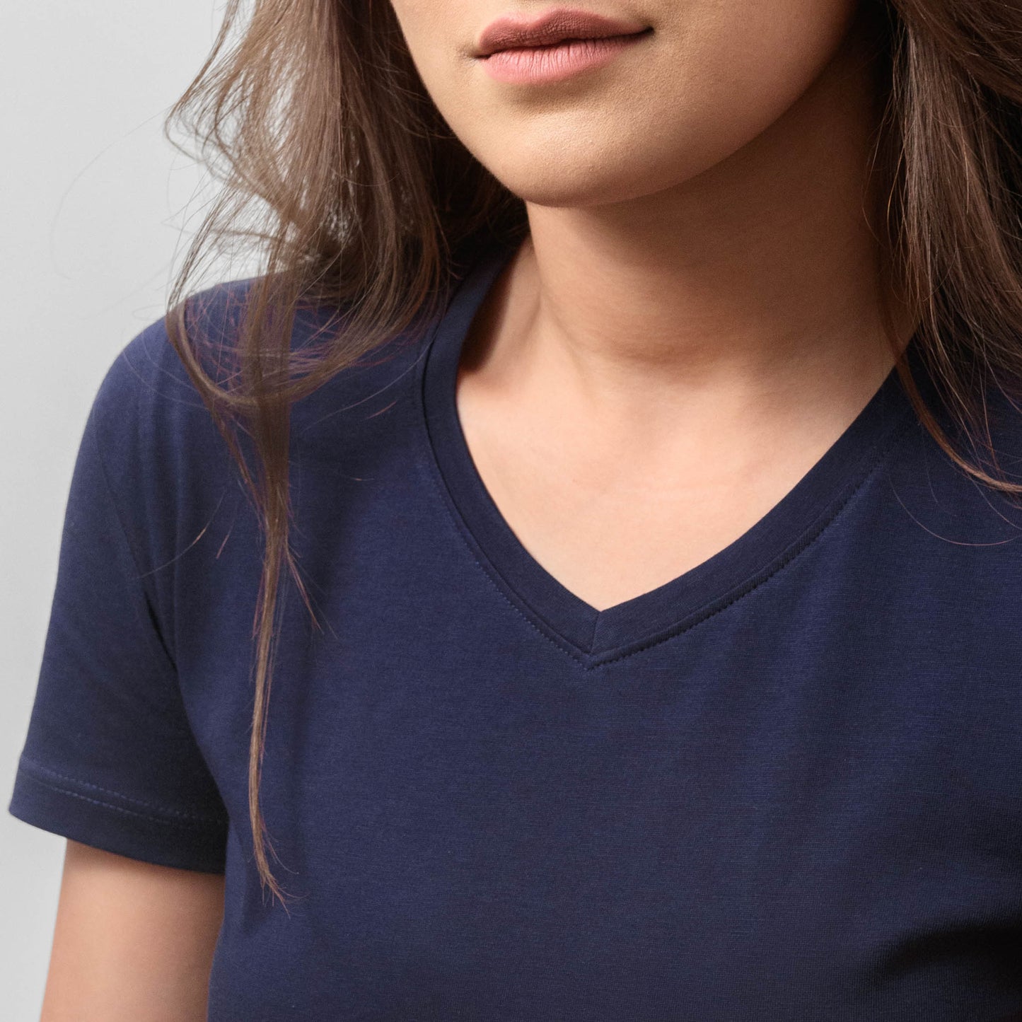 Women's Supima Air V-Neck - Navy